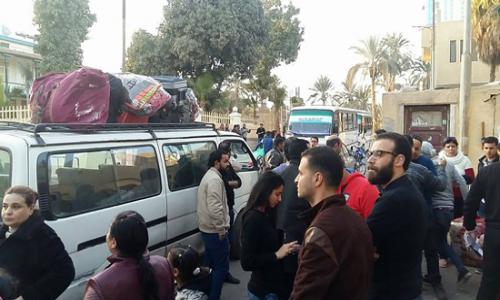 7 أسر قبطية تغادر العريش إلى الإسماعيلية تحت حراسة مشددة