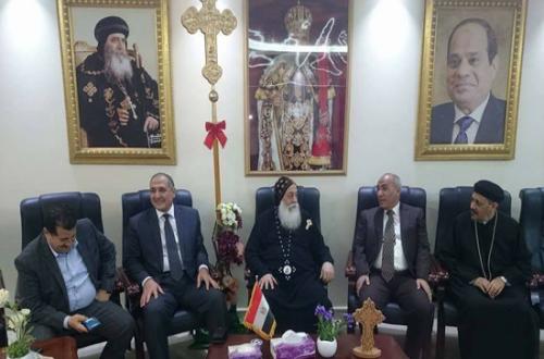 بالصور.. مديرا الأمن والأمن الوطني يزوران مطرانية أسوان