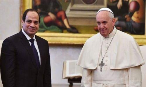 البابا فرنسيس يرسل برقية للرئيس السيسي