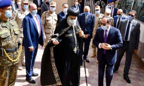 بالصور .. السيسى أول رئيس يرسخ مبدأ بناء كنيسة فى كل منطقة جديده