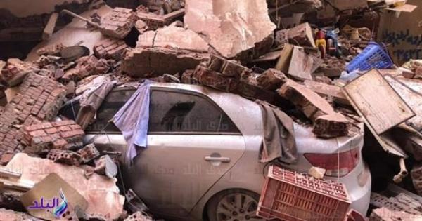 الصور الأولى لحادث انهيار منزل مأهول بالسكان في الغربية