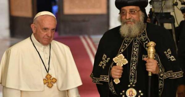 بابا الفاتيكان يعرب عن بالغ التقدير الذى يكنه لمصر