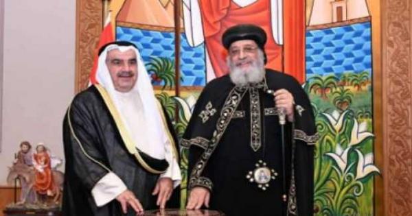 البابا تواضروس يستقبل الكاتب الكويتى أحمد بهبهانى