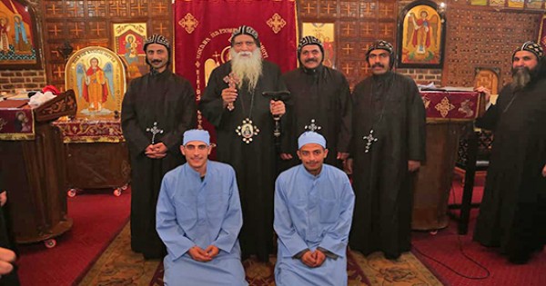 أول 3 رهبان لدير الملاك بإخميم بعد إعتراف المجمع المقدس به