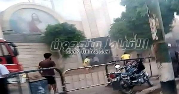 نيابة الاقصر تعاين اثار حريق قاعة كنيسة ماريوحنا بالضبعية وتستمع للشهود