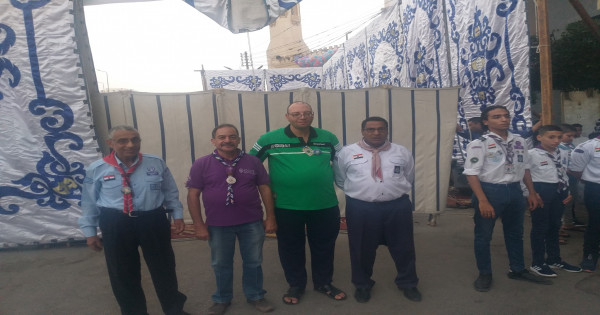 بالصور.. شباب الكشافة بإيبارشية بني سويف يشاركون في تأمين صلاة عيد الأضحى المبارك