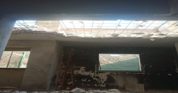 صور لبدء هدم الطابقين الثالث والرابع بكنيسة امبابة تمهيدًا لإعادة البناء