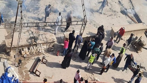 مطرانية أسيوط : نشكر أجهزة الحماية المدنية التي سيطرت على الحريق خلال 5 دقايق