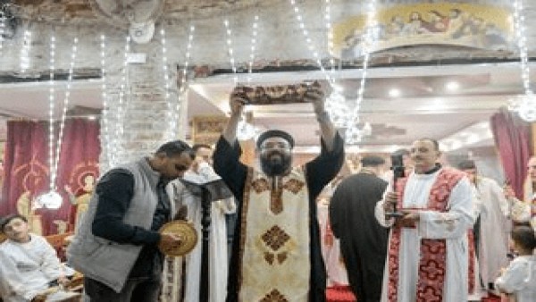 الأنبا هيرمينا يترأس نهضة الملاك ومارمينا من كنيسة العذراء والملاك بالعصافرة