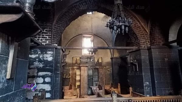 استدعاء كاهن وخادم كنيسة السيدة العذراء بأطفيح بعد التهام حريق لقاعة الصلاة