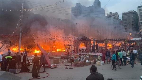 السيطرة على حريق نشب في خيمة رمضانية بالدقهلية