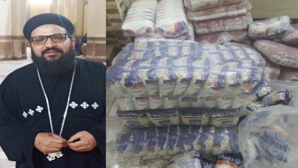 مطرانية بنى سويف تجهز شنط المواد الغذائية لدعم الأسر محدودة الدخل من المسلمين بمناسبة شهر رمضان