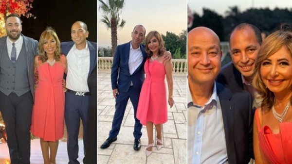 أحدث ظهور لـ لميس الحديدي مع ابنها نور من حفل خطوبة نجل عمرو أديب