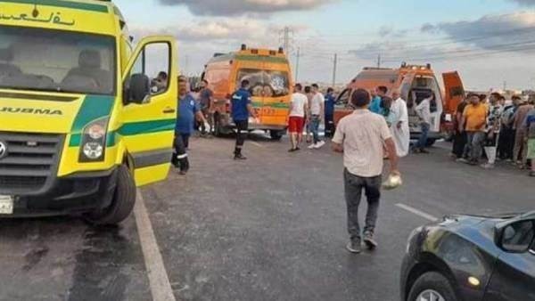 الدفع بـ 20 سيارة إسعاف.. حادث تصادم على طريق دير مار مينا المعلق بأسيوط