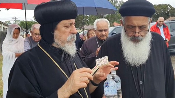 تدشين معمودية وأواني مذبح كنيسة القديس الأنبا ونس بأستراليا وتبريك أرضها الجديدة
