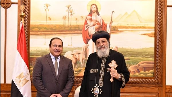البابا تواضروس يستقبل الأمين العام لمركز "كايسيد"