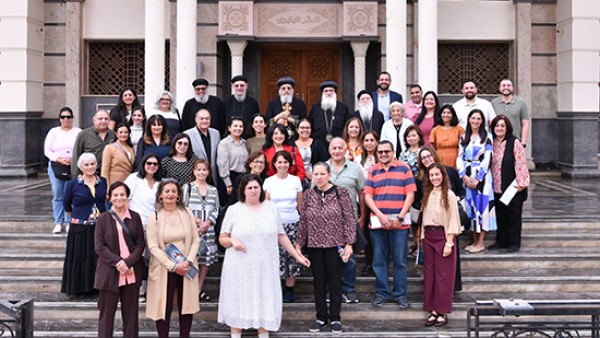 البابا تواضروس يلتقي الأنبا أبراهام وخدام إيبارشية لوس أنچلوس