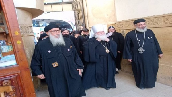 وفد رسمي من الكنيسة الروسية الأرثوذكسية يزور كنيسة القديس أبانوب بسمنود