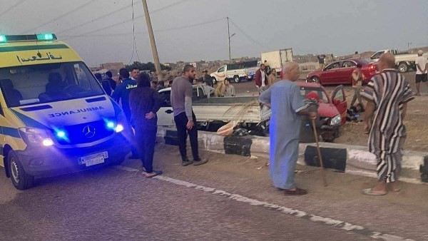 إصابة 31 عاملاً زراعيًا في حادث تصادم على الطريق الدولي بكفر الشيخ