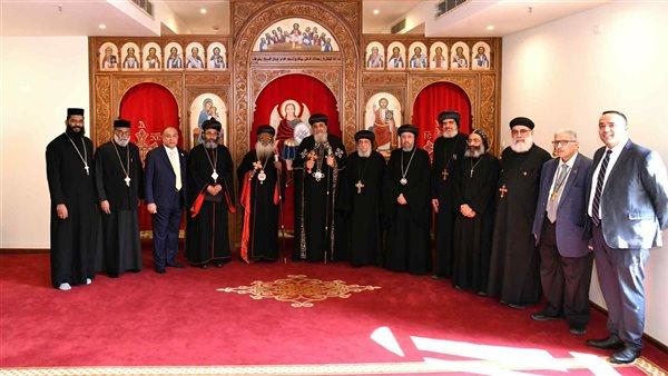 البابا تواضروس الثاني يستقبل كاثوليكوس كنيسة مالانكارا الهندية الأرثوذكسية بالمقر البابوي بالقاهرة