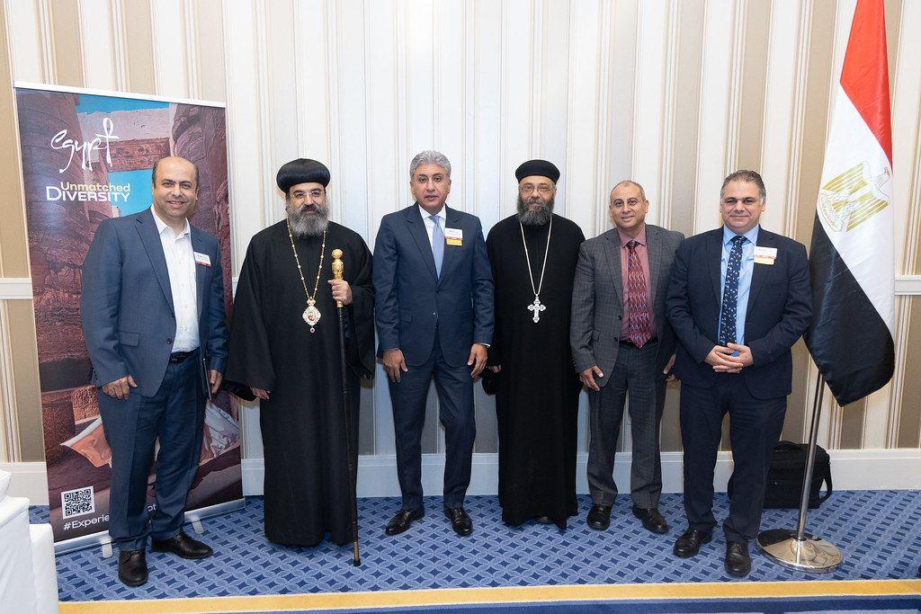 وزير السياحة يلتقي الأسقف العام للكنيسة القبطية الأرثوذكسية والنائب البابوي بأمريكا الشمالية| صور