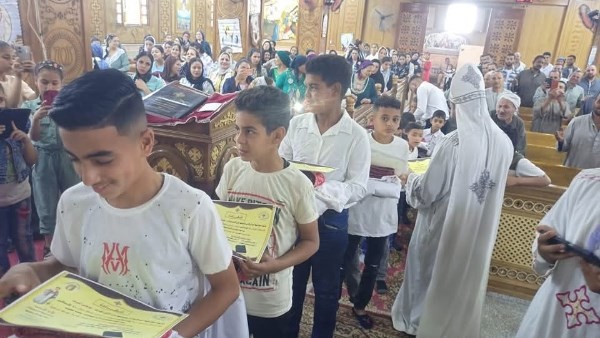 رسامة شمامسة جدد في عيد مار مرقس بأبو قرقاص