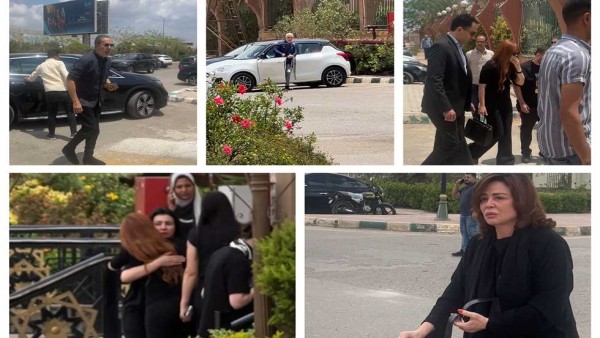 أبرزهم إلهام شاهين والعدل ودينا فؤاد.. فنانون يساندون كارول سماحة في صلاة الجنازة على زوجها (صور وفيديو)