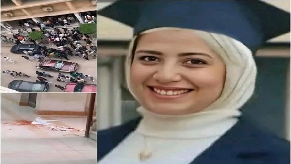 مظاهرات لطلاب جامعة الزقازيق بعد مصرع الطالبة روان ناصر إثر سقوطها من الطابق الرابع بمبنى الكلية