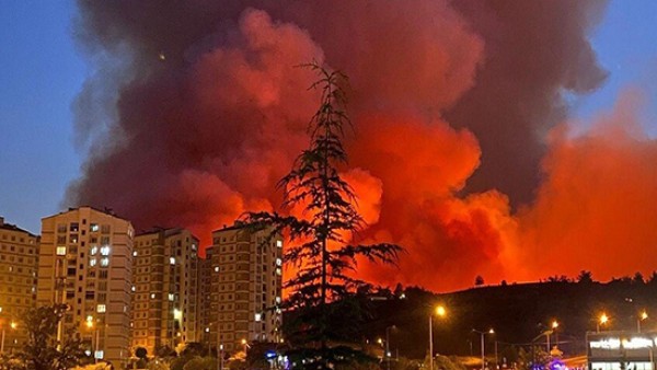 تركيا تجلي أكثر من 3500 شخص بسبب حرائق الغابات في بورصة