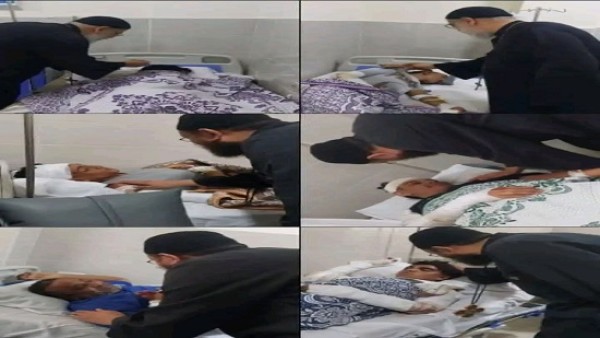 كهنة كنيسة مارجرجس بالمرج يزورون المصابين في حادث الأتوبيس بالمستشفى