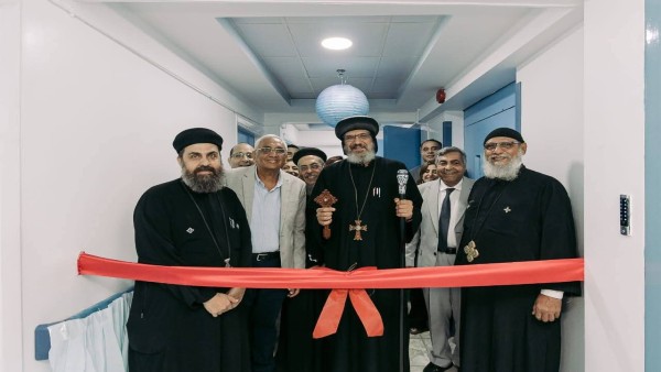 الأنبا إنجيلوس يفتتح وحدة الرعاية المركزة المطورة وكابينة قياس السمع والإتزان بمستشفى مارمرقس بشبرا