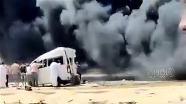 مشاهد جديدة من حادث التصادم على طريق الإسكندرية - مطروح (فيديو)