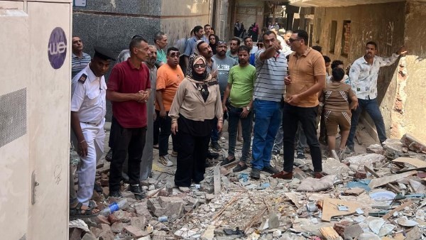 حى عين شمس: العقار المنهار قديم وتحديد لجنة لفحص تأثر العقارات المجاورة