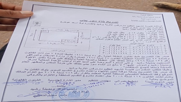 بعد هدمه للسور.. مجلس رشيد يمنح ترخيصًا جديدًا لبناء سور مقابر الأقباط.. فمن يعوّض الخسائر؟