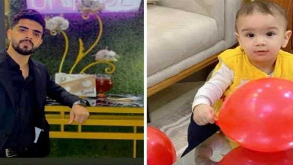 «ماتوا في حضن بعض».. تشييع جثمان شاب وابنه الرضيع بعد مصرعهما في حادث تصادم