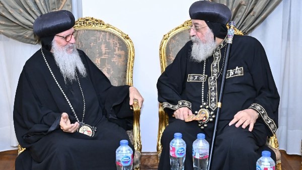 البابا تواضروس يستقبل الأنبا صرابامون أسقف إيبارشية أمدرمان وعطبرة وشمال السودان