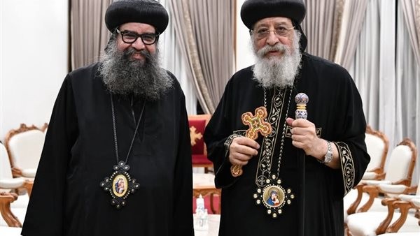 البابا تواضروس الثاني يستقبل أسقفي شبين القناطر وأبنوب